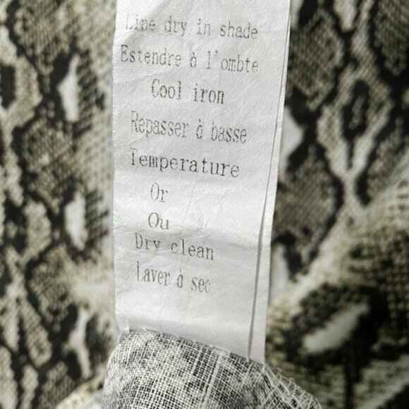 Anna Melani Linen Tunic Dress Womens M Snake Animal Print Made in Italy - Picture 3 of 10
